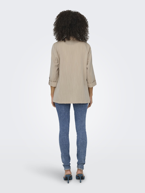 ONLY Béžové dámské žíhané sako ONLY Marsa