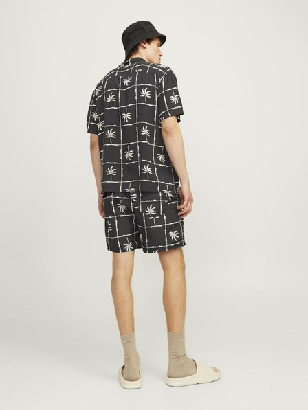 Jack & Jones Černé pánské vzorované plavky Jack & Jones Fiji