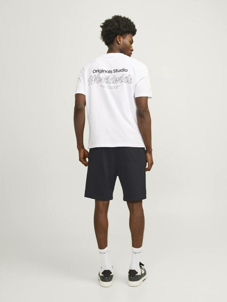 Jack & Jones Černé pánské teplákové kraťasy Jack & Jones Kane