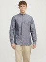 Jack & Jones Modrá pánská košile s příměsí lnu Jack & Jones Summer