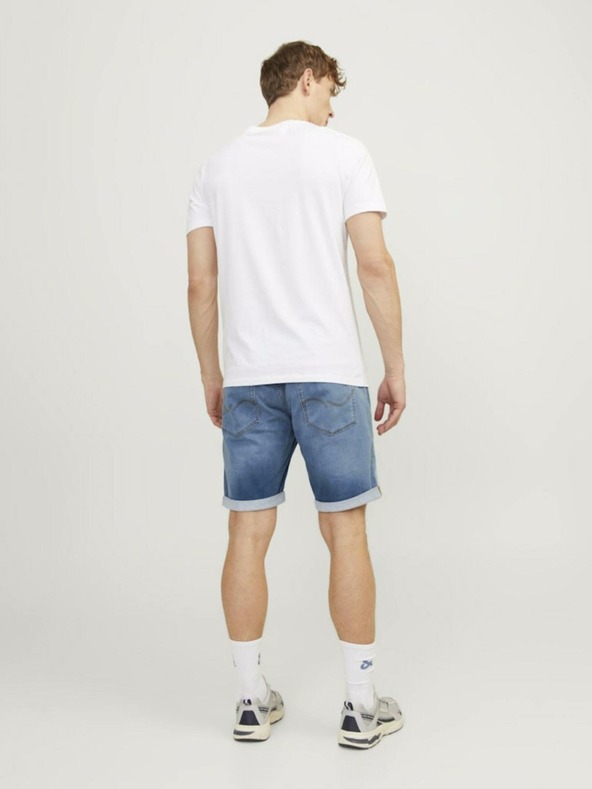 Jack & Jones Modré pánské džínové kraťasy Jack & Jones Rick