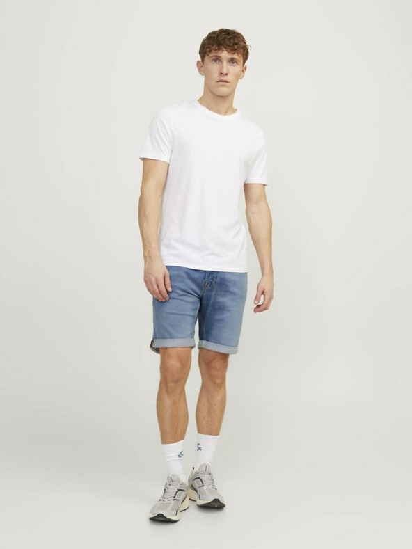 Jack & Jones Modré pánské džínové kraťasy Jack & Jones Rick