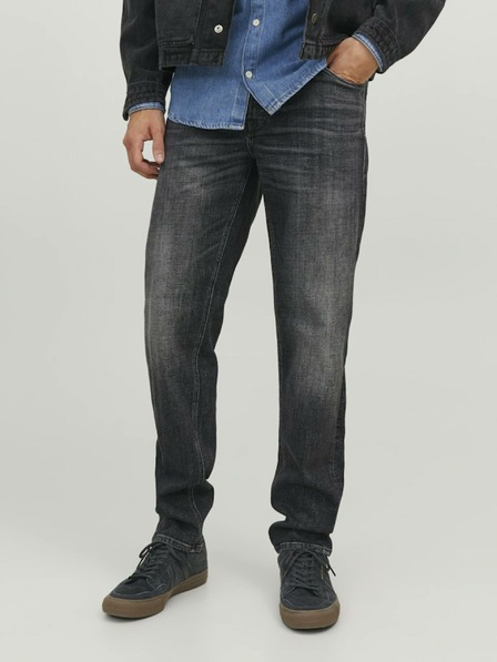 Jack & Jones Černé pánské straight fit džíny Jack & Jones Mike