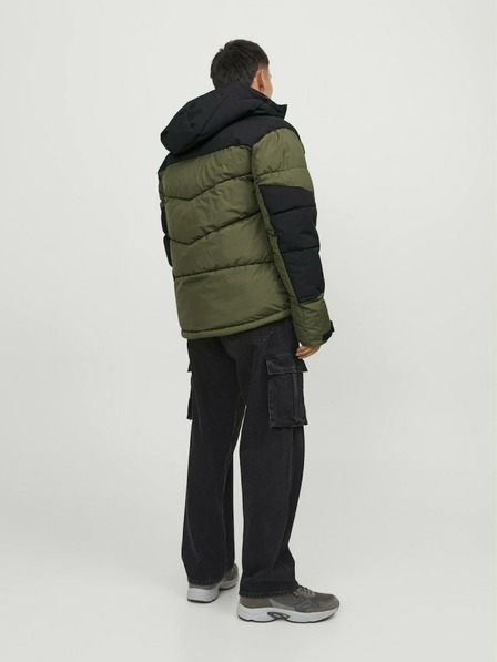 Jack & Jones Khaki pánská prošívaná zimní bunda Jack & Jones Otis