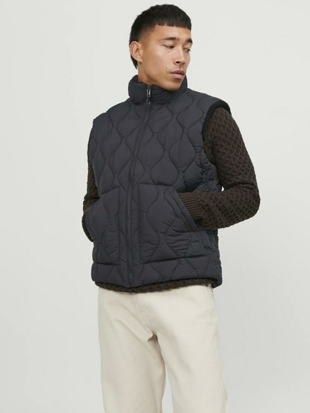 Jack & Jones Černá pánská oboustranná vesta Jack & Jones Side