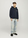 Jack & Jones Tmavě modrá pánská mikina na zip s kapucí Jack & Jones Forest