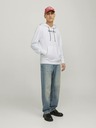 Jack & Jones Bílá pánská mikina s kapucí Jack & Jones Henry