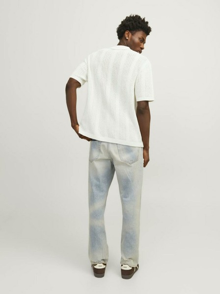 Jack & Jones Krémové pánské polo tričko Jack & Jones Taormina