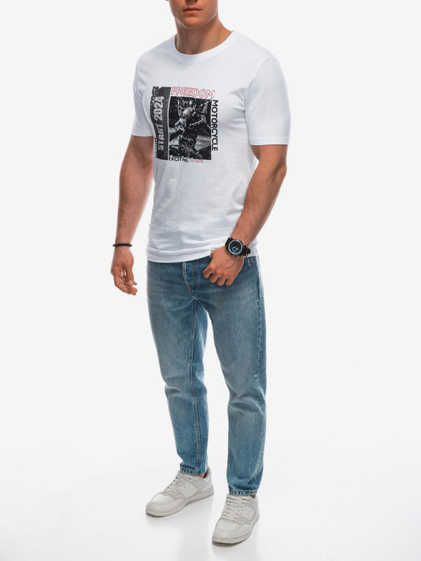 Edoti Pánské tričko s potiskem  - bílá EDOTI