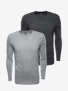 Ombre Clothing Pánské tričko s dlouhým rukávem bez potisku - mix 2 kusy v balení V1 Z41 basic