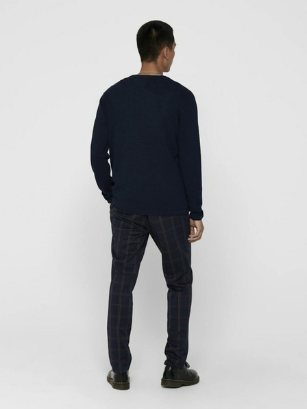 ONLY & SONS Tmavě modrý pánský basic svetr ONLY & SONS Panter
