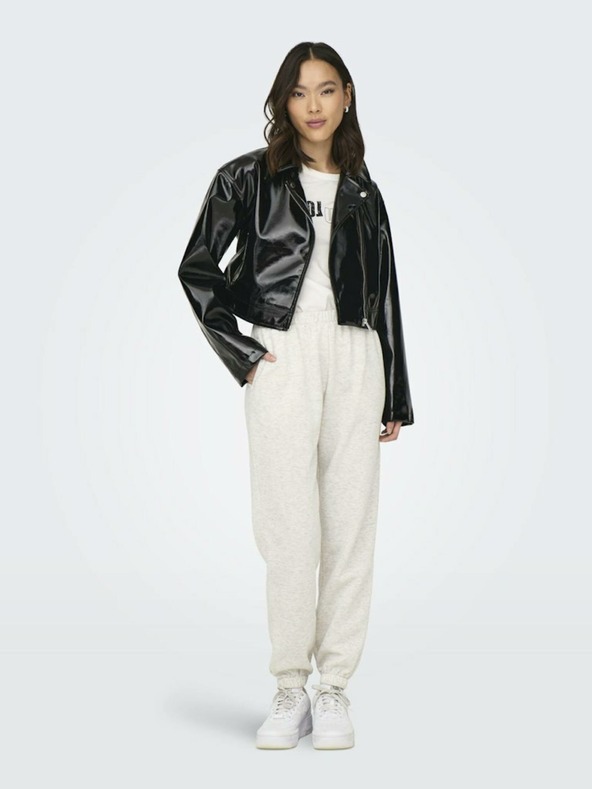 ONLY Černá dámská koženková bunda ONLY Simone