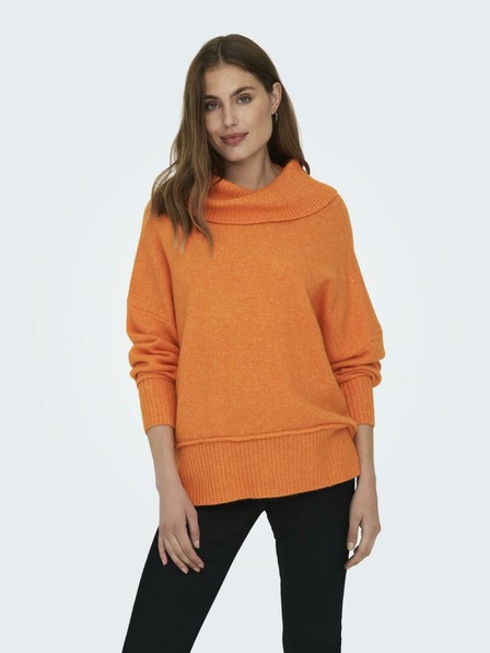 ONLY Oranžový dámský oversize svetr ONLY Hazel