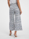 Orsay Modro-krémové dámské tvídové culottes ORSAY