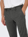 ONLY & SONS Tmavě šedé pánské chino kalhoty ONLY & SONS Mark