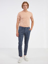 ONLY & SONS Tmavě modré pánské kostkované chino kalhoty ONLY & SONS Mark