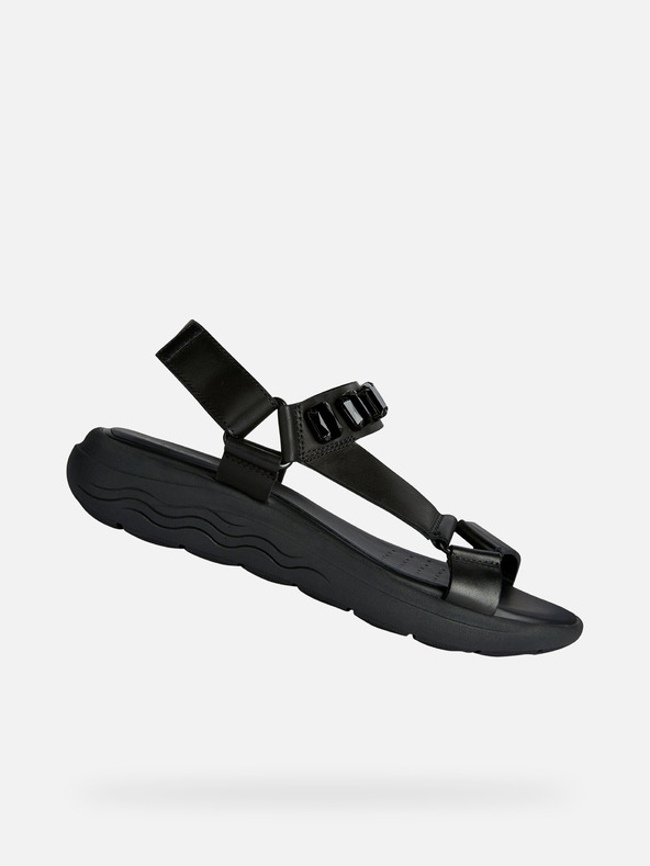 Geox Černé dámské sandály Geox Spherica EC5W