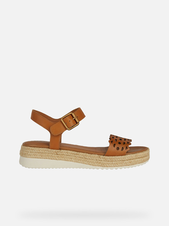 Geox Hnědé dámské sandály Geox Eolie
