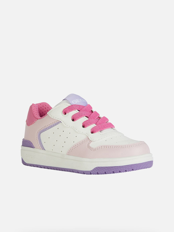 Geox Bílé dívčí tenisky Geox Washiba