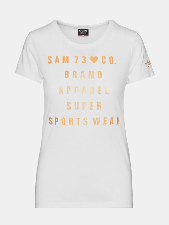 Sam 73 Bílé dámské tričko s potiskem SAM 73 Penny