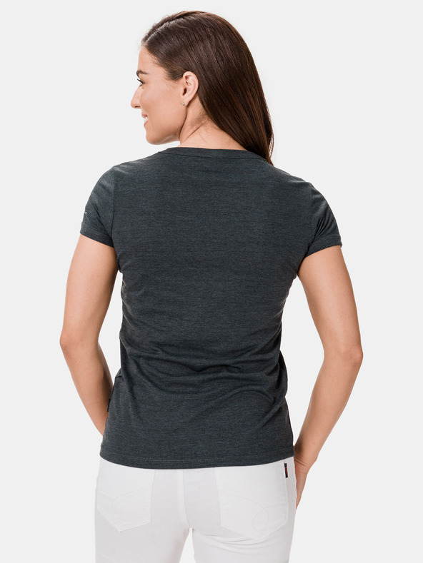 Sam 73 Tmavě šedé dámské tričko s potiskem SAM 73 Penny