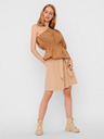 AWARE by VERO MODA Hnědá asymetrická halenka AWARE by VERO MODA Olene