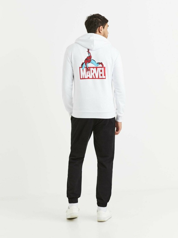 Celio Bílá pánská mikina Celio Lvespidsw