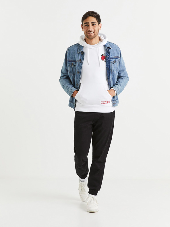 Celio Bílá pánská mikina Celio Lvespidsw