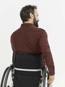 Celio Vínová pánská žíhaná košile s kapsou Celio