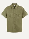 Celio Khaki pánská košile s kapsami Celio