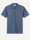 Celio Modré pánské vzorované polo tričko Celio