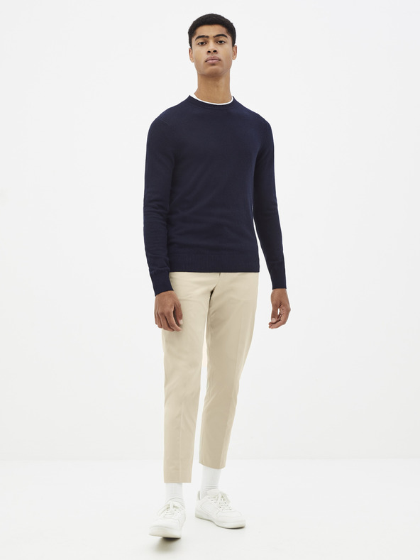 Celio Tmavě modrý basic svetr Celio Sesweet