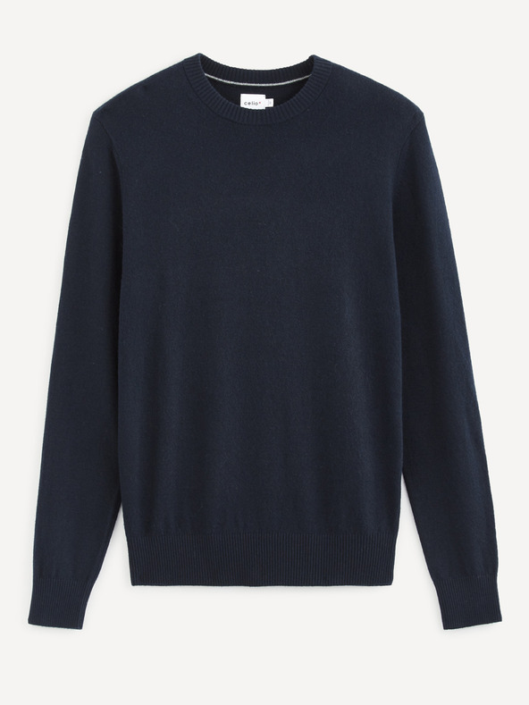 Celio Tmavě modrý basic svetr Celio Sesweet