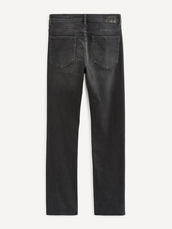 Celio Černé straight fit džíny Celio Voblack5