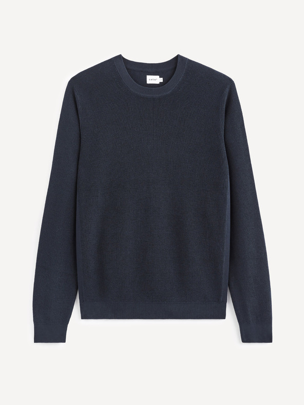 Celio Tmavě modrý basic svetr Celio Tepic