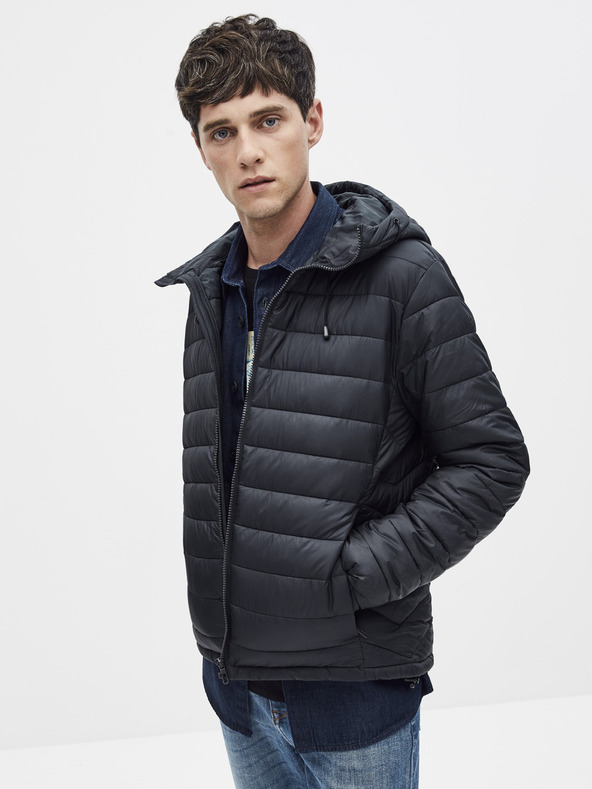 Celio Tmavě modrá prošívaná bunda Celio Sucolor