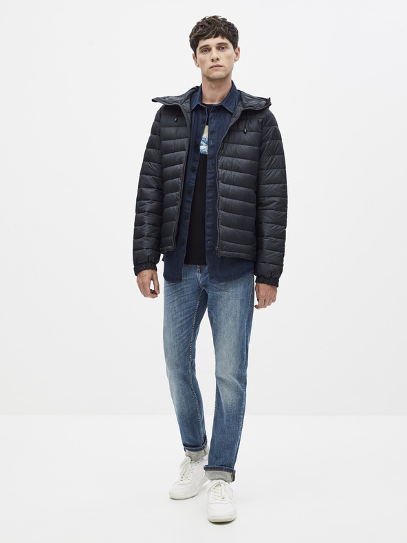Celio Tmavě modrá prošívaná bunda Celio Sucolor