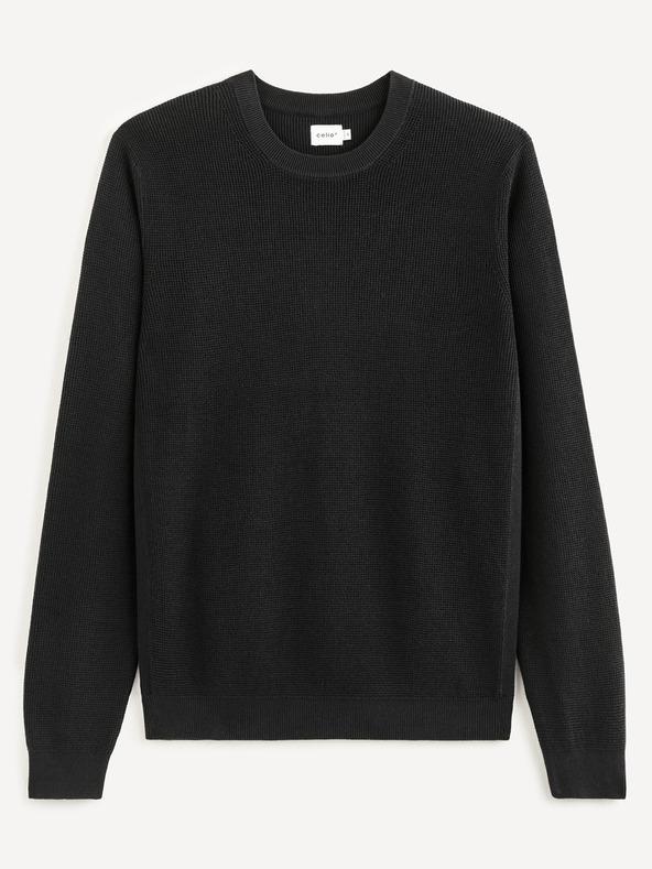 Celio Černý basic svetr Celio Tepic