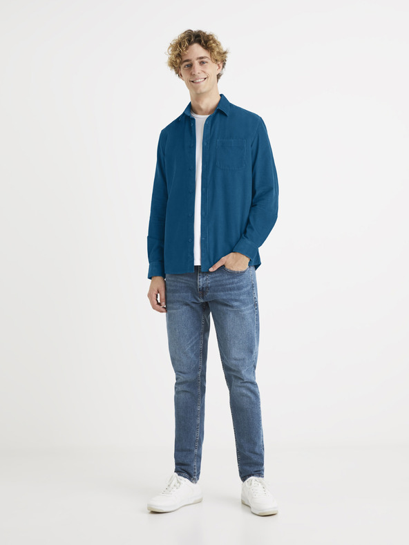 Celio Modrá pánská košile Celio Vamil