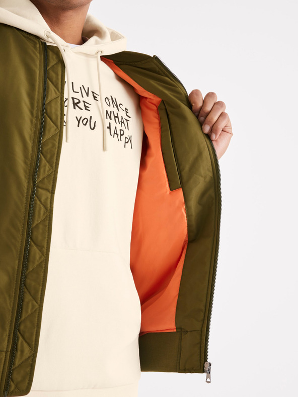 Celio Khaki pánská bunda Celio Bujames