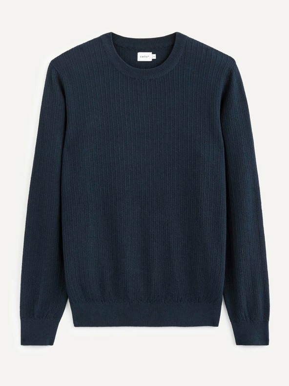 Celio Tmavě modrý pánský svetr Celio Teverti