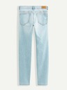 Celio Světle modré pánské straight fit džíny s potrhaným efektem Celio Vomarble