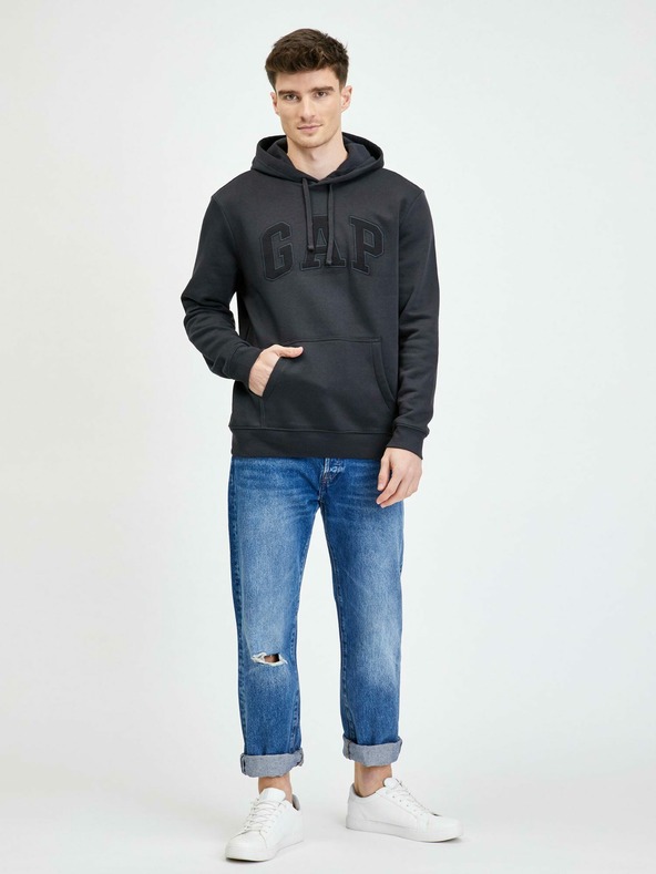GAP Fleece mikina s kapucí a logem GAP