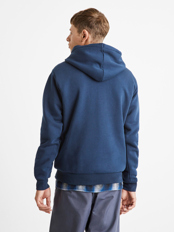Celio Tmavě modrá pánská mikina Celio Detroit
