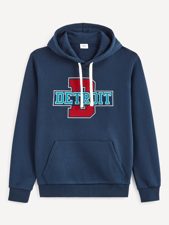 Celio Tmavě modrá pánská mikina Celio Detroit