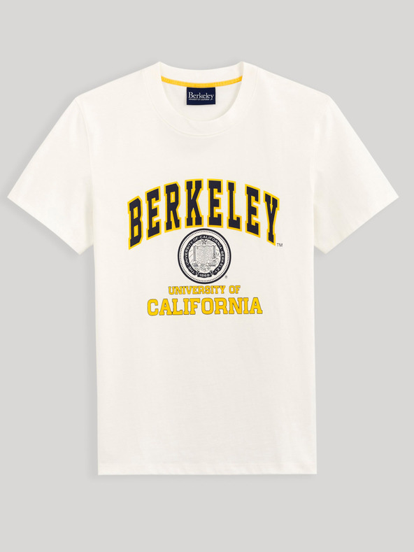 Celio Žluto-bílé pánské tričko Celio Berkeley university