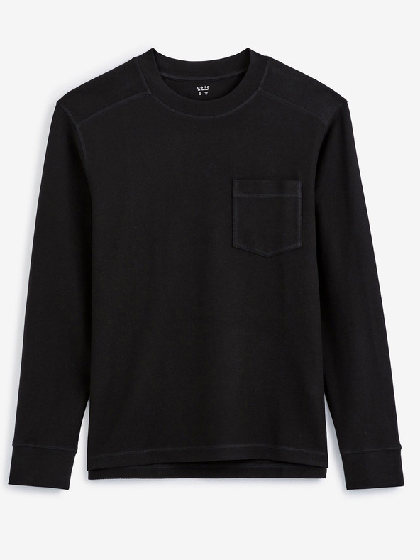 Celio Černé pánské tričko Celio Ceframe