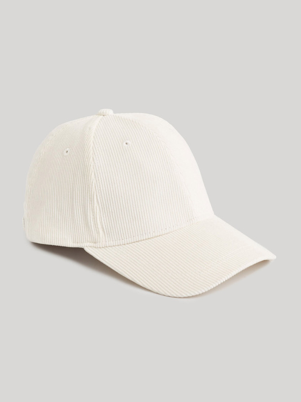 Celio Bílá unisex manšestrová kšiltovka Celio Cicapcord