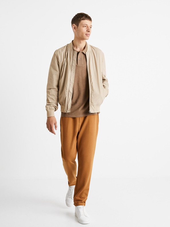 Celio Béžový pánský bomber Celio Cubluz