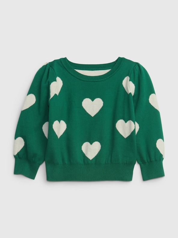 GAP Baby svetr se vzorem srdce GAP